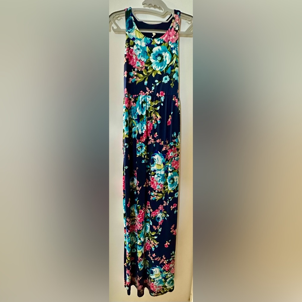 Bellamie | Blue Floral Garden Party Maxi Dress